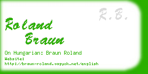 roland braun business card